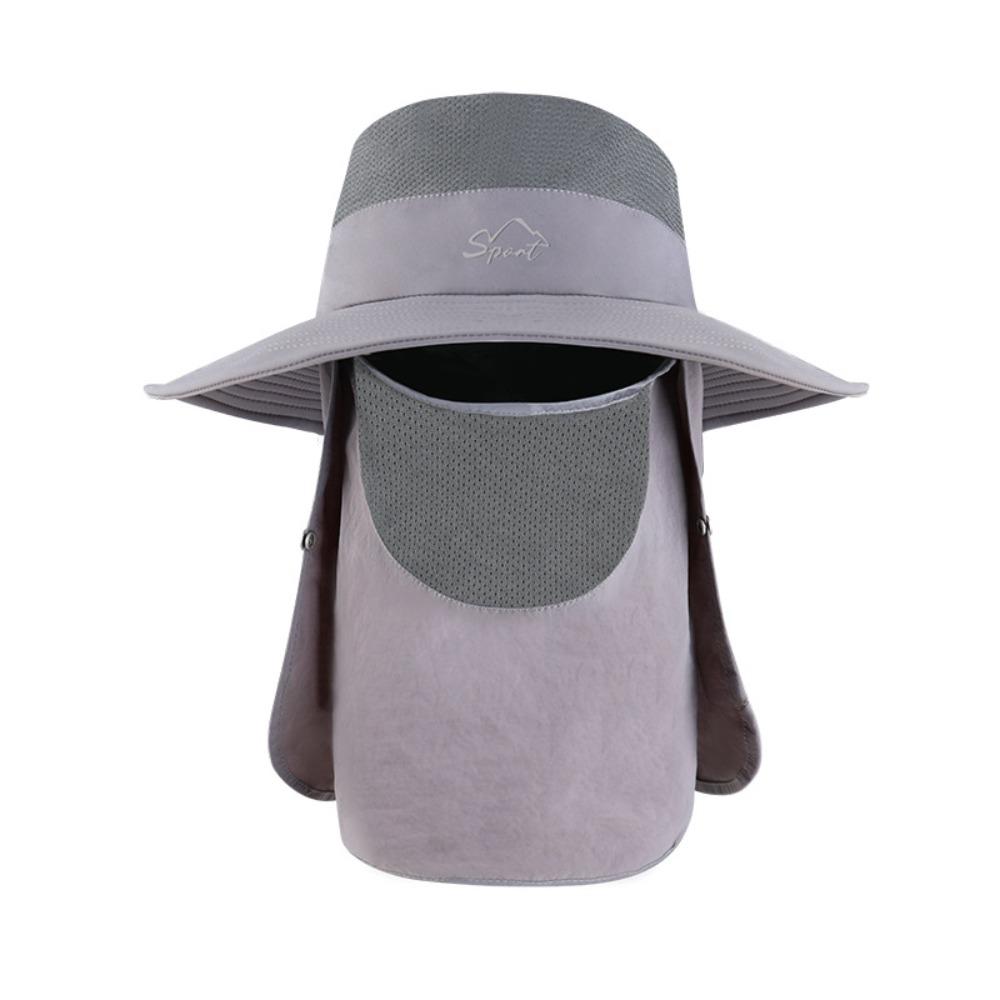 

Removable Neck Flap Summer Fisherman Cap Quick Drying Bucket Hat Removable Visor Hat Cycling style 5