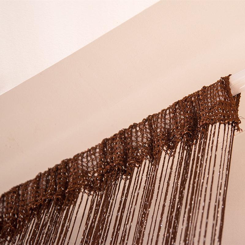 100x200CM Living Room String Curtain Shiny Tassel Silver Line Cortinas Solid Color Window Home Door Divider Curtain