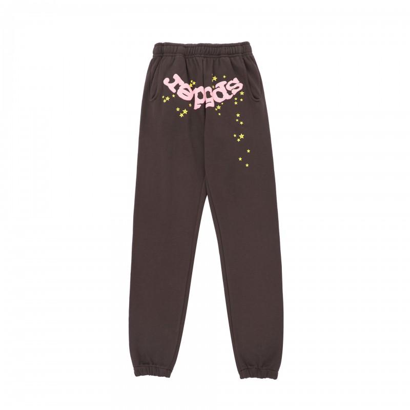 Sp5der Star Spider Foamed Letter Print Fleece Lined Hoodie Pants Set Teens Casual Streetwear Outfit