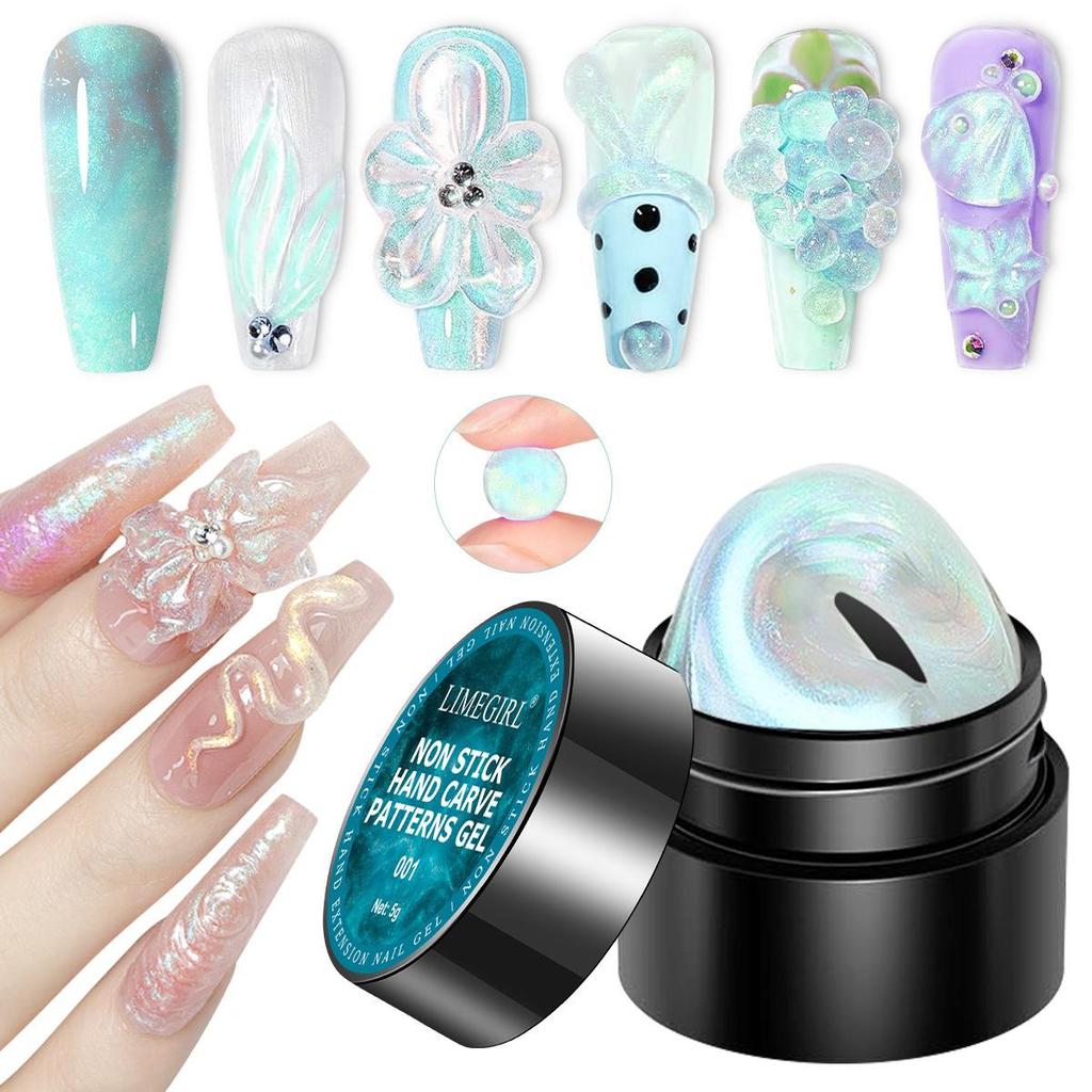 Solid Nail Gel Kit - Non Sticky Hard Gel Builder for Extensions