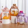Large Cartoon Children's Straw Water Bottle - High-Capacity, Stylish Plastic Cup for Students