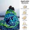 1 Stück Leichtgewichtige Flanelldecke mit Delfin-Aufdruck, Bequeme und Warme Decke, für Camping, Sofa, Bett und Couch, Büro, für Alle Jahreszeiten