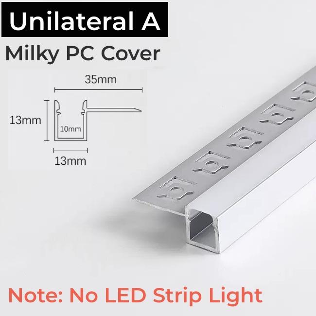 0.5m/1m Embedded Frameless LED Aluminum Profile Ceiling Backlight Channel Black Diffuser Floor Wall Decor Linear Bar Strip Light