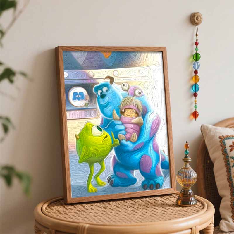 Disney Monsters Inc Oil Painting Digital Painting Art Kit Handmade Diy Painting Home Decoration Gift