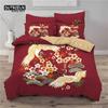 Lucky Cat Bedding Set For Kids Girls Boys 3D Print Floral Duvet Cover Set Microfiber Chinese Traditional Style Comforter Cover
