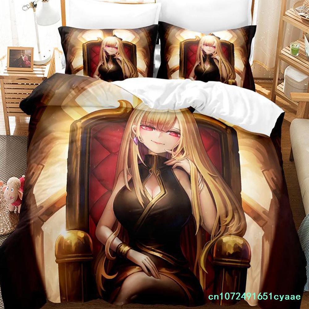 Marin Kitagawa Bedding Set Single Twin Full Queen King Size Bed Set Adult Kid Bedroom Duvetcover Sets Anime Parure De Lit Bed