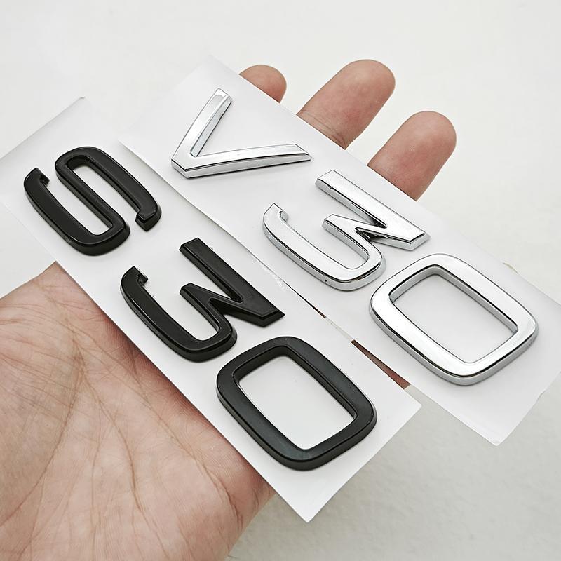 3D ABS Car Styling Badge Logo S30 C30 V30 Rear Trunk Emblem Decals For Volvo S30 V30 C30 Auto Exterior Accessories