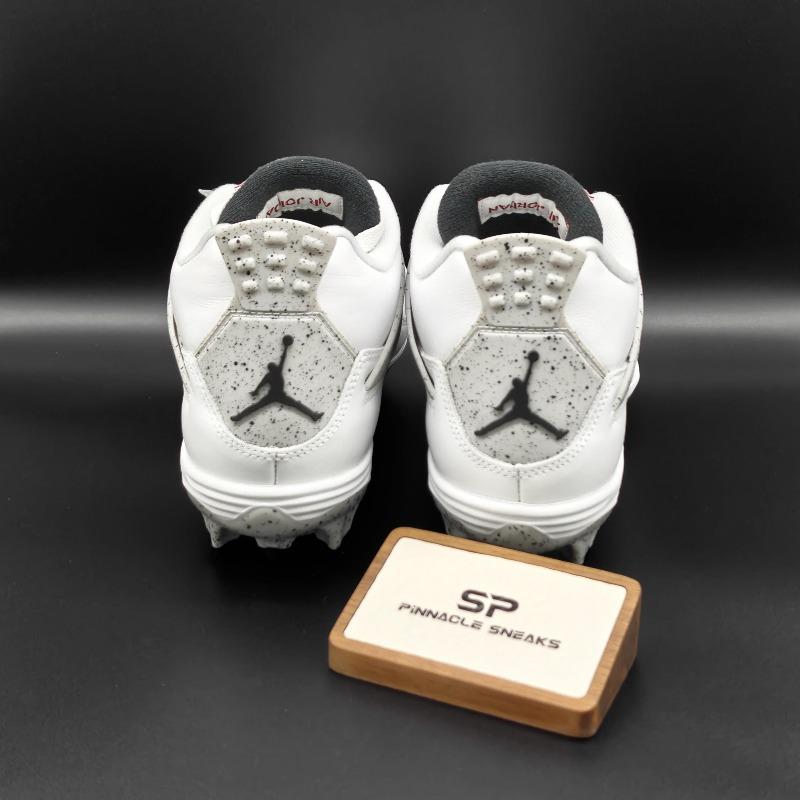 Jordan 4 Retro TD Cleat 'White Cement' HQ0207-106 Men's Size Ship Now
