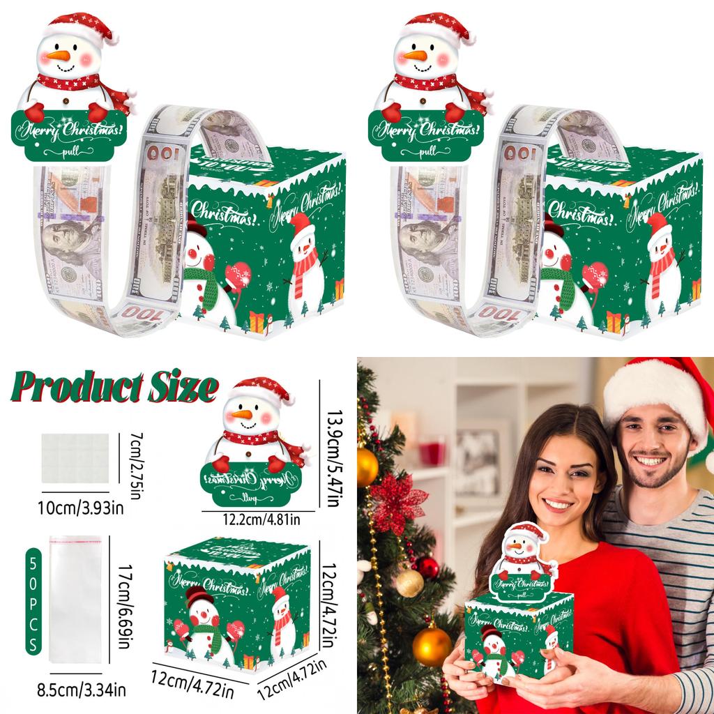 Christmas Snowman Theme Gift Money Box For Party Decor And Special Occasions