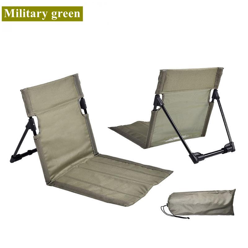

Foldable Camping Chair Outdoor Garden Park Single Lazy Chair Backrest Cushion Picnic Camping Folding Back Chair Beach Chairs зелений