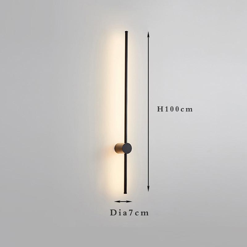 Fumi  Contemporary Long Strip Wall Lamp,  Led  Minimalist Indoor Wall Light For Indoor Living Room Bedroom,dining Room,bathroom