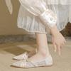 Scarpe Basse da Donna 2026 Estate Nuove Sandali Traspiranti in Rete con Perle Scarpe Basse Mary Jane Scarpe Ricamate di Alta Qualità