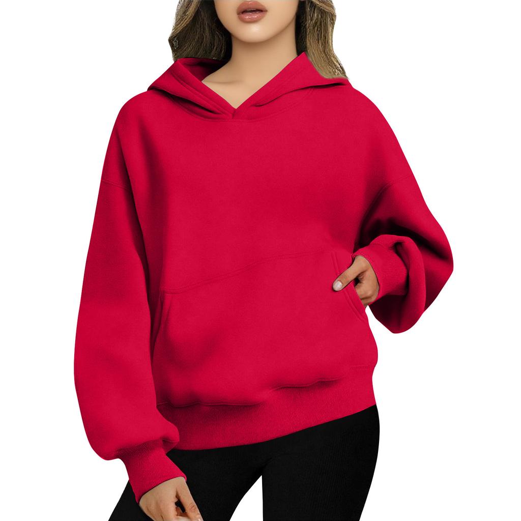 Women's Oversized Hoodies Fleece Sweatshirts Fashion  Pullovers Winter Clothing