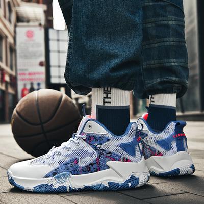 Basketball Shoes Men's Sneakers Lightweight Shock Absorption Running Shoes Mesh Breathable Running Shoes Men's Shoes