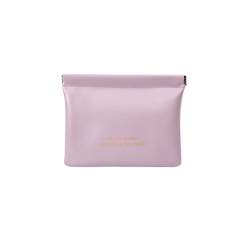 Portable Mini PU Makeup Bag with Automatic Closure for AirPods, Lipstick, and Miscellaneous Items