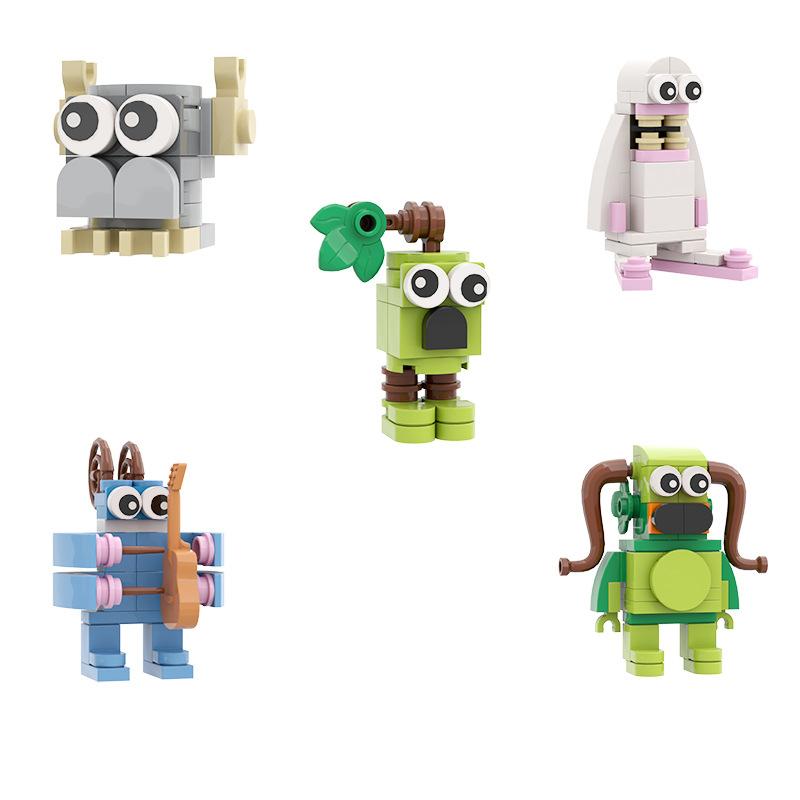 Monsters My Singing Miniature Building Blocks  Toys Ornaments For Children Gifts