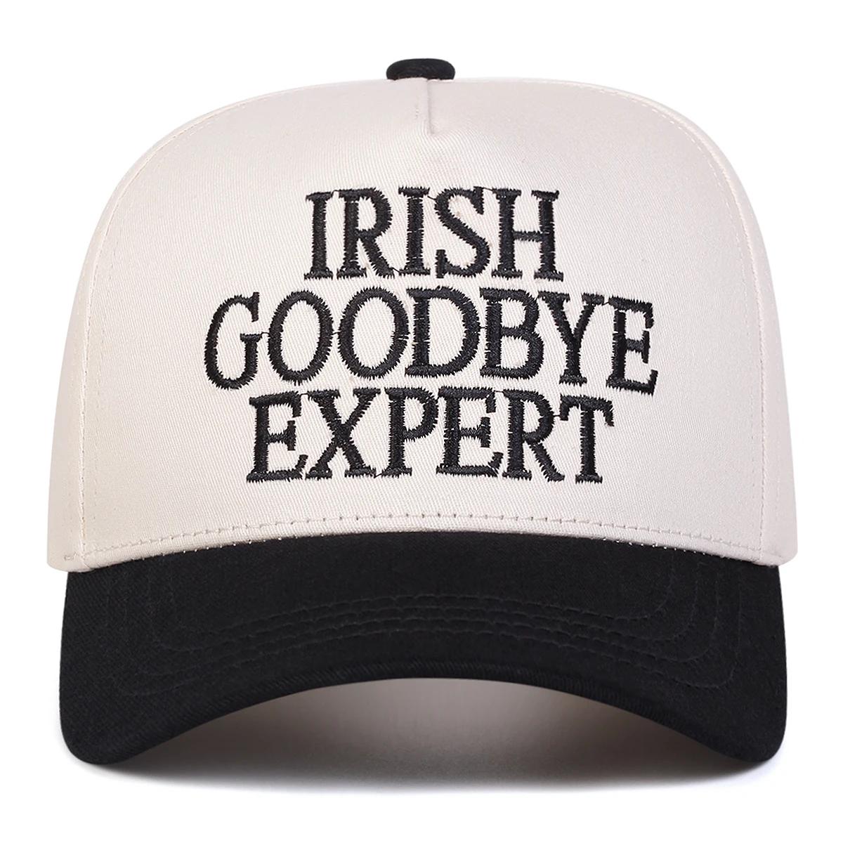 

Unisex IRISH GOODBYE EXPERT Embroidery Baseball Caps Spring and Autumn Outdoor Adjustable Casual Hats Sunscreen Hat Sports Cap чёрный