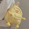 2024 Cute Plush Yellow Cartoon Duck Backpack Street Trendy Shoulder Bag Wholesale
