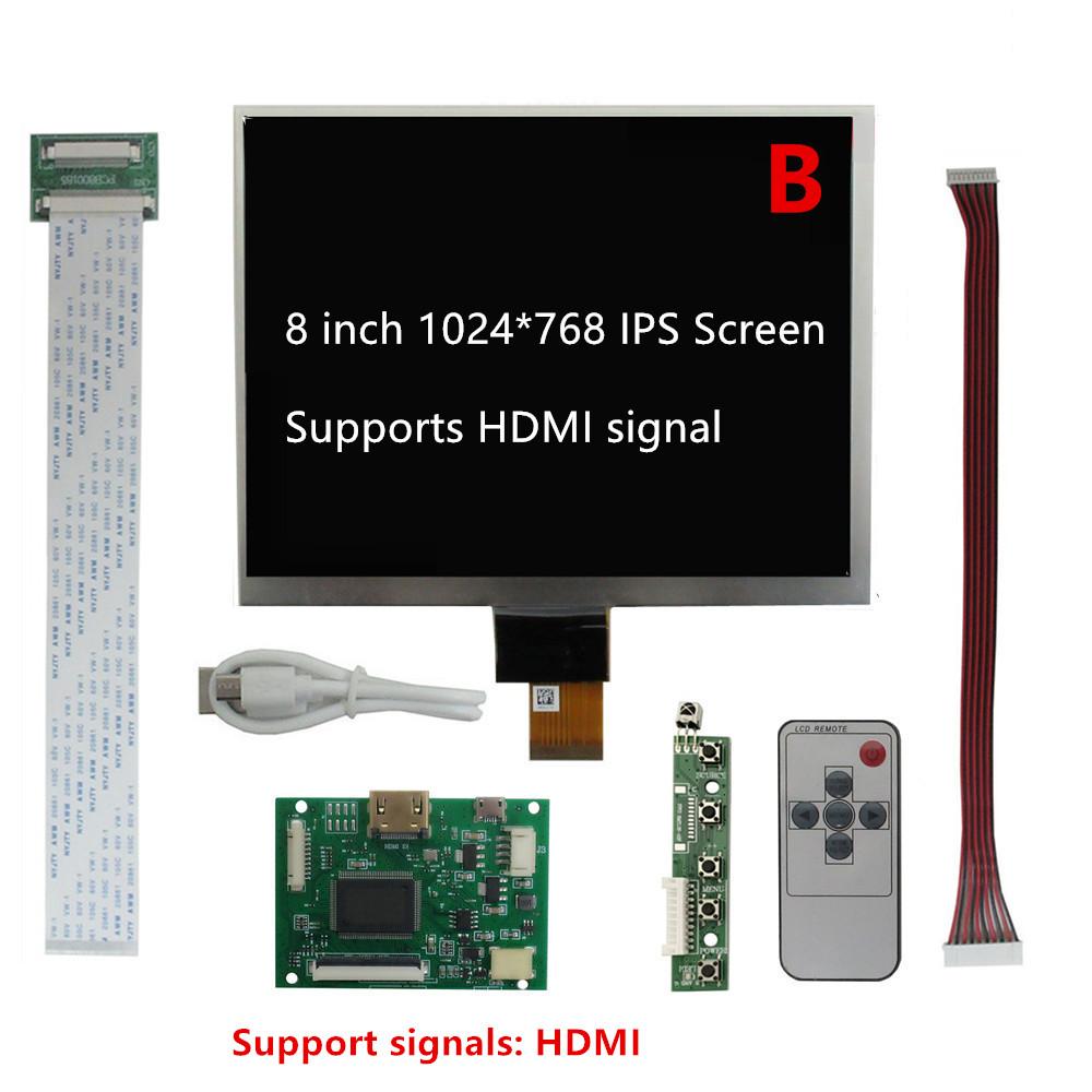 8 Zoll 1024*768 IPS LCD Bildschirm Display und Treiber-Steuerplatine HDMI-kompatibel für DIY Lattepanda, Raspberry Pi PC Monitor