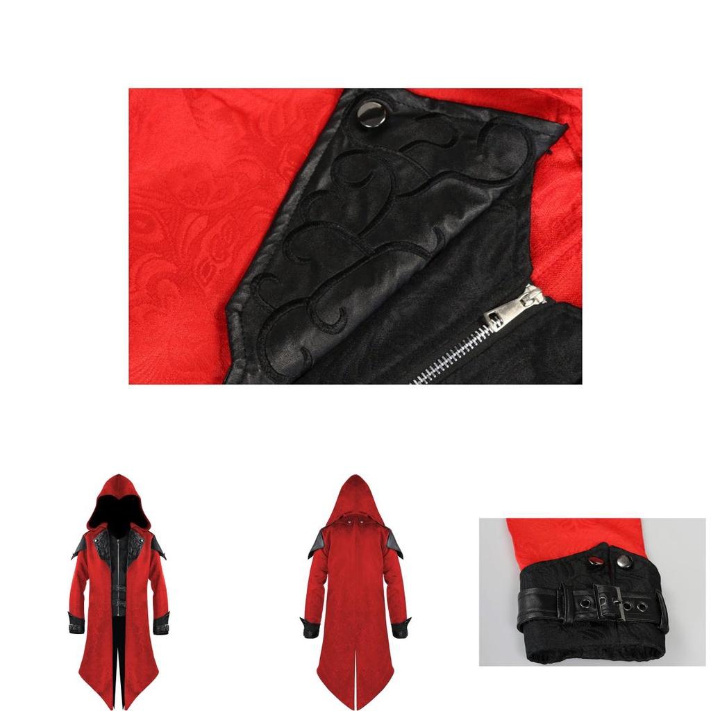 High-quality Retro Medieval Long Sleeves Jacket For Mens Cosplay Costumes