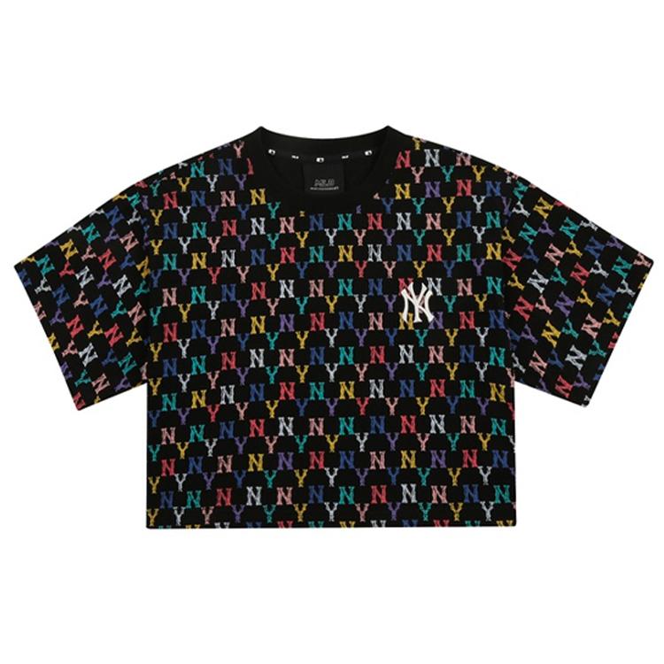 

New MLB Crop Tops Women s Black 31TSWX131-50L XS