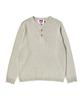 BEYOND CLOSET [Collection Line] Linen Blended Vintage Garment Henley Neck Knit Ivory