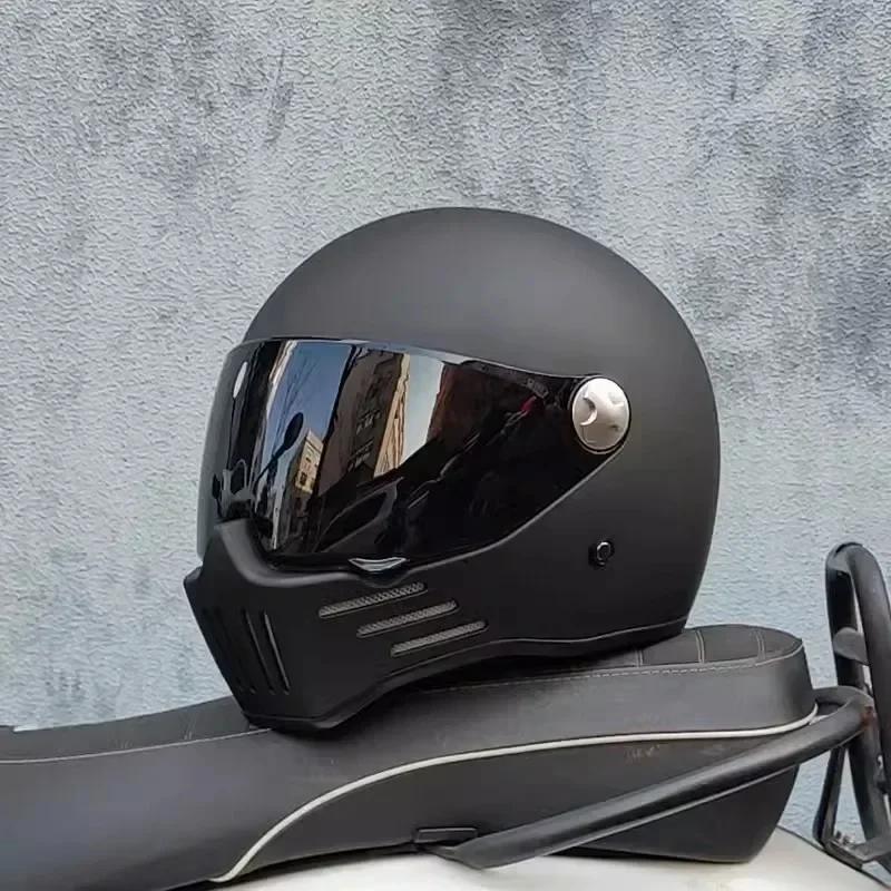 Motorcycle Helmet Full Face casco moto Helmet Vintage Chopper Retro capacete de motocicleta modular helmet DOT Approval