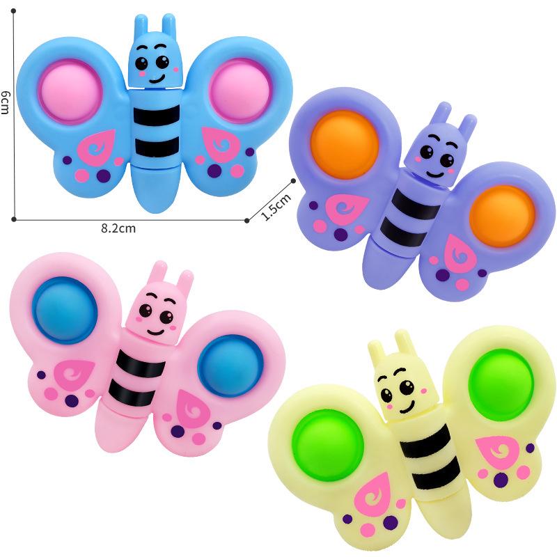 Novelty Butterfly Gyro: Educational Cartoon Finger Toy with Decompression Bubble Fun