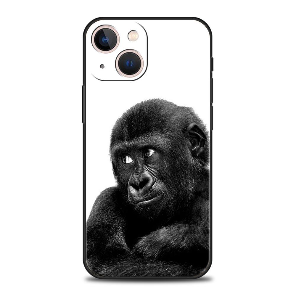 Cute Funny Monkey Phone Case For iPhone 17 16E 15 16 14 13 12 11 Pro Max 7 8 Plus Soft TPU Back Cover