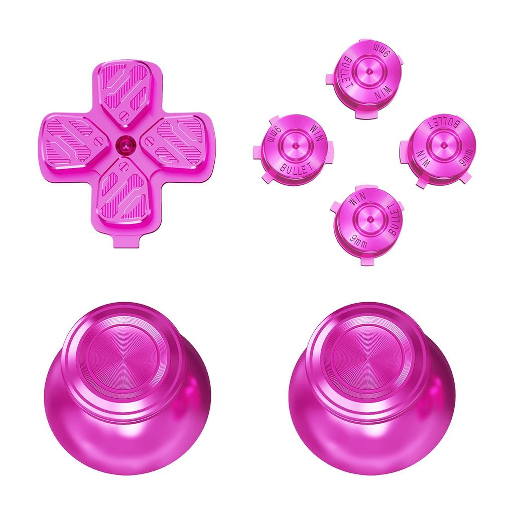 EXtremeRate Metal Thumbstick Tlačítko ABXY Kompatibilní s PS5 Náhradní hliníkový analogový Thumbstick Akční tlačítko Směrové tlačítko Kompatibilní