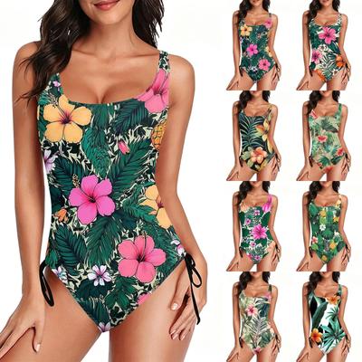 Damen Bikini Badeanzug mit Aufdruck Sport Badeanzug