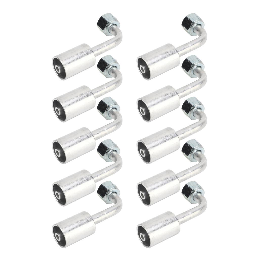 10 Pcs 3 8in Air Conditioning 90 Degree Beadlock Aluminum AC Splicer Hose Fittings Adapter Connector for Car Truck