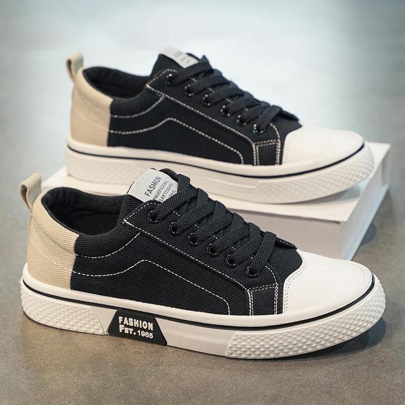 Men's Canvas Skateboard Shoes: 2026 Spring Breathable Low-Top, Lightweight, Versatile, Sports Casual.