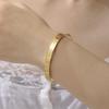  Classic Carving Roman Numerals Bracelet for Women Men Stainless Steel Gold Plated Cuff Bangle Luxury Jewelry Wholesale