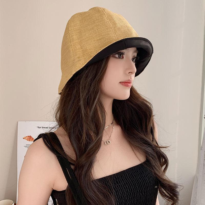 

Bucket Hat Women Spring Summer Hats For Women Foldable Cloth Sun Hat Outdoor Sunshade Sunhat 56-58cm чорний