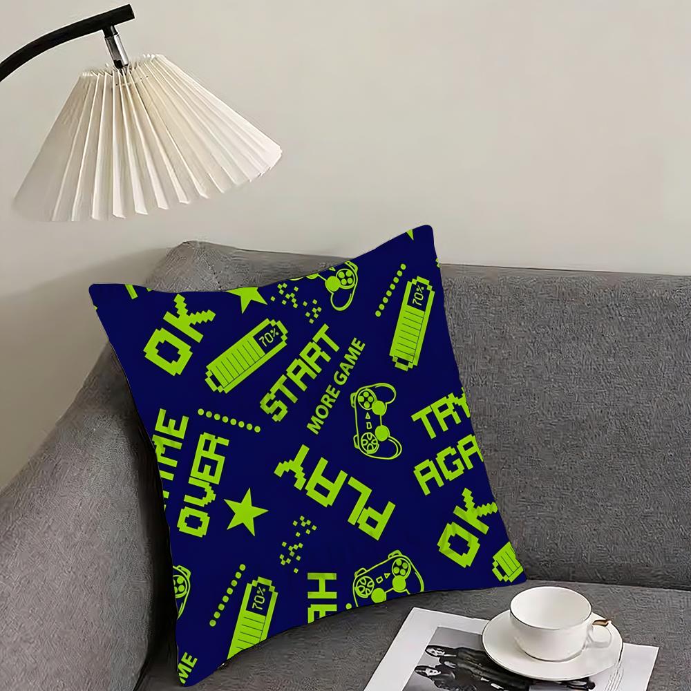 Game handle Cushion Cover Reversible Plush Pillow Cover – For car, sofa, bedroom, perfect as a gift.