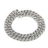 Hot Selling Unisex Silver Plated Hip Hop Necklace Zinc Alloy Strand Chain with Zircon Gemstone for Parties