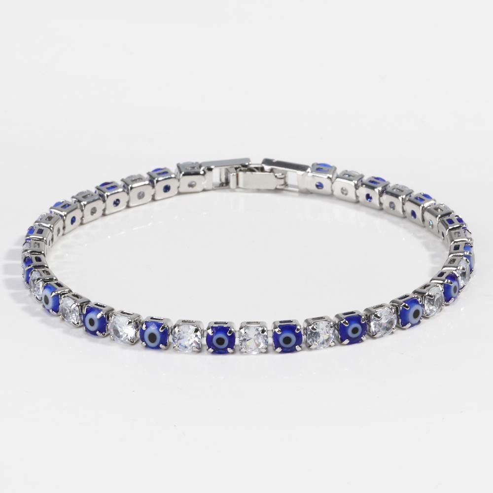 2026 Lucky Turkish Evil Eye Bracelet Women Hand Red Blue Gold Silver Zircon Tennis Chain Bangle Luxury Jewelry Gifts