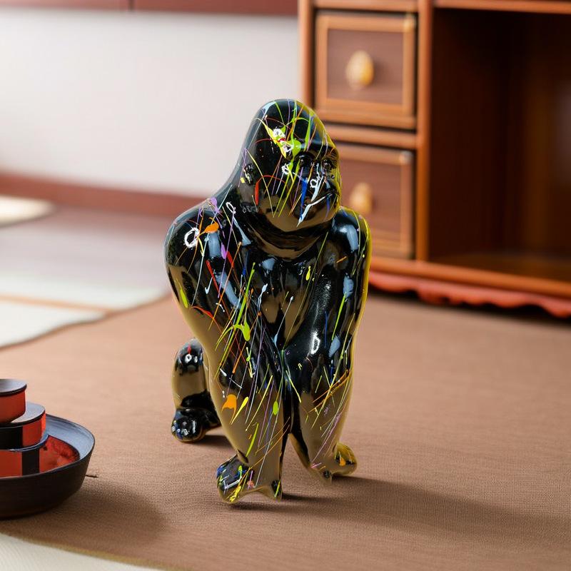European Modern Orangutan Ornament Unique Premium Living Room TV Cabinet Entrance Fine Wine Cabinet Decoration Housewarming Gift