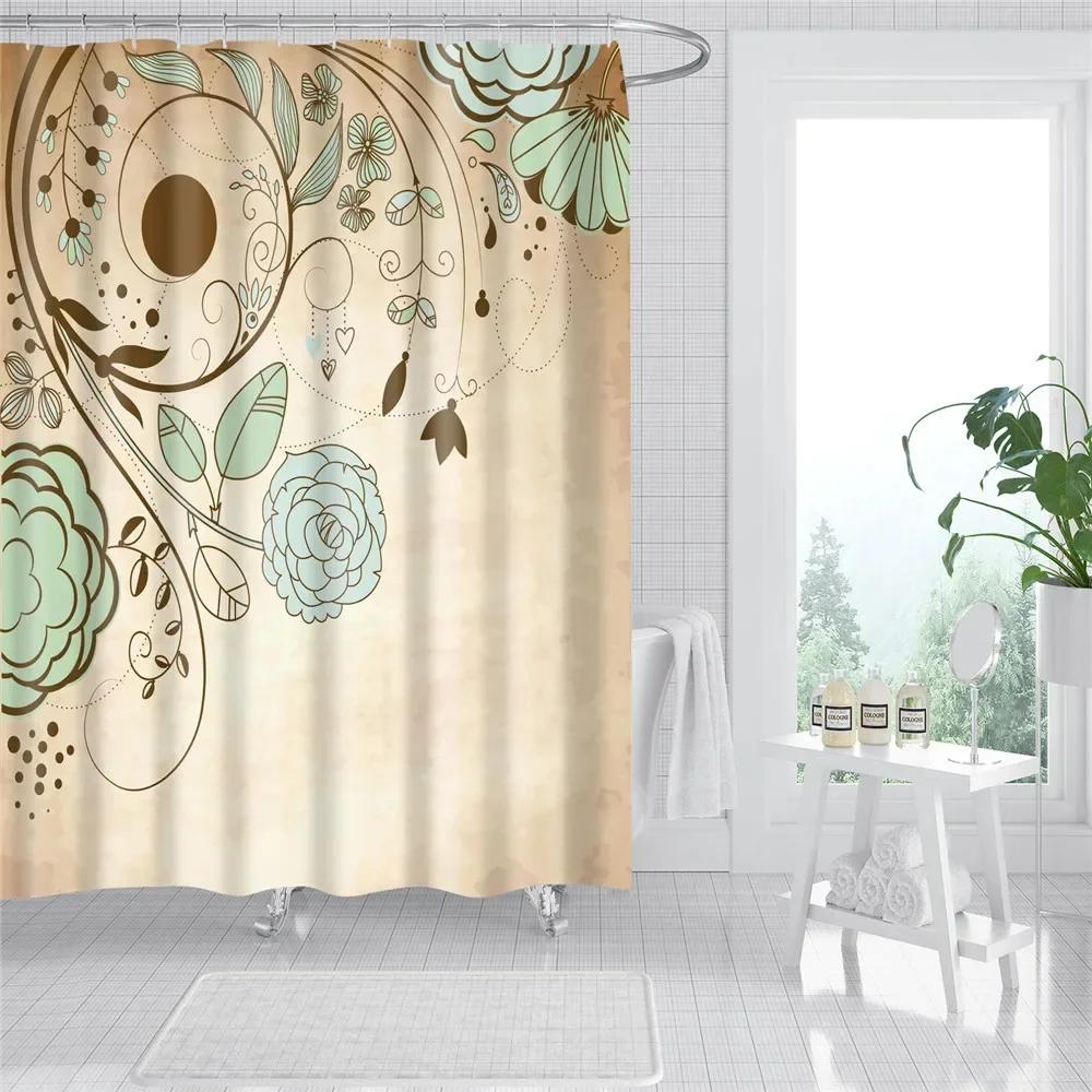 

Geometry Stripes Printing Shower Curtains Home Hotel Bathroom Decoration Bath Curtains Waterproof Blackout Screen For Bathroom W60H190(CM)-1 Pcs