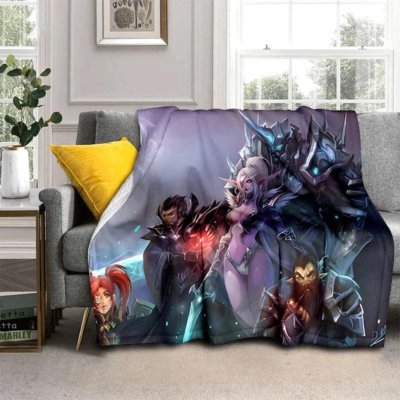 3D World Warcraft Super Burning Beauty Printed Blanket Creativity Super Soft Flannel Is Suitable For Sofa Or Bed Yoga Blanket