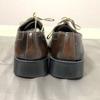 Pierre Cardin Size 43 27.5 28.0cm All Leather Swirl Moc Shoes Brown