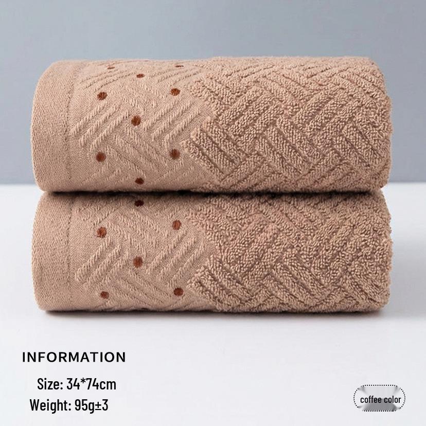 Pure Cotton Jacquard Washcloth: Thick, Absorbent Bath & Face Towel