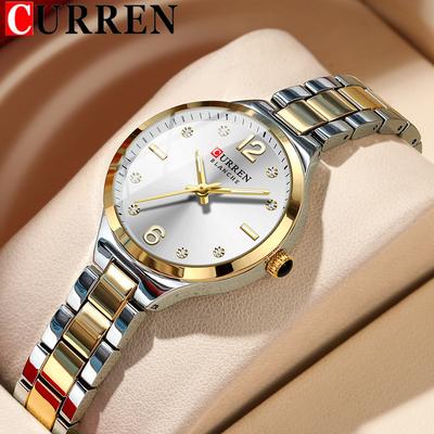CURREN Women Watch Top Brand Luxury Lady Girl Wristwatch Stainless Steel Bracelet Waterproof Classic Female Clock Gift 9105