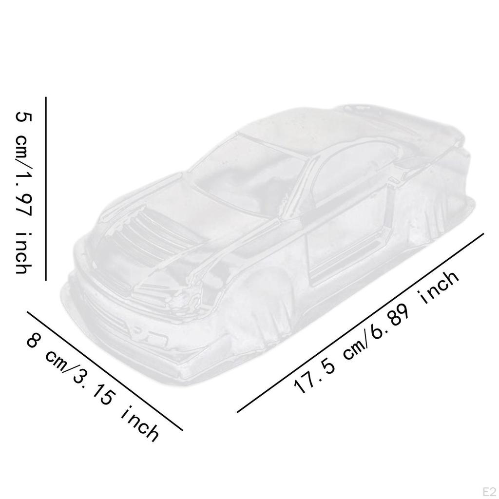 1/28 RC Car Body Shell Clear Crianças Adultos Presentes Fácil de Instalar Modificação Pats 3,86" Distância entre eixos
