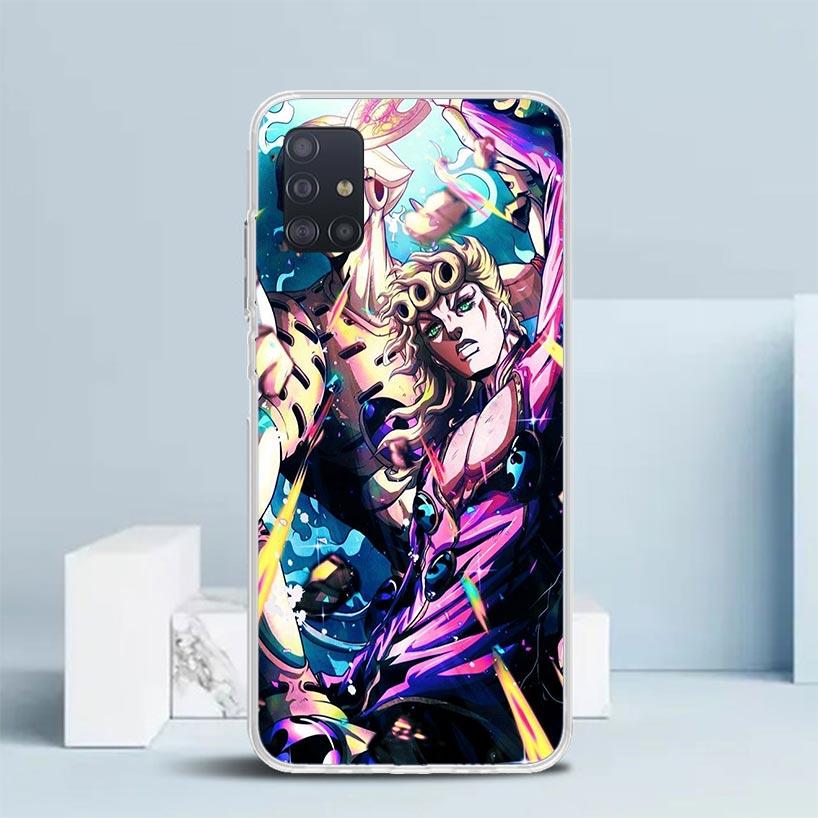 JoJo Adventure Giorno Giovanna Soft Cover for Samsung Galaxy A12 A22 A32 A52 A72 A02S Phone Case Note 20 Ultra 10 S10 Plus A51 A