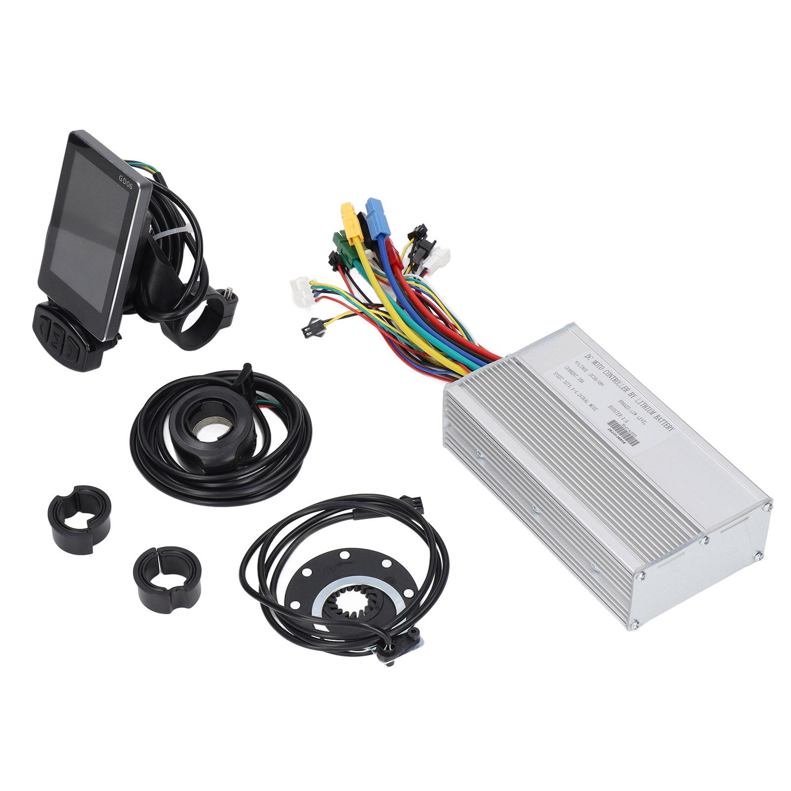 30A Motor Controller Kit GD06 Configuration Thumb Throttle Electric Bike Conversion Kit for 1000W Motors