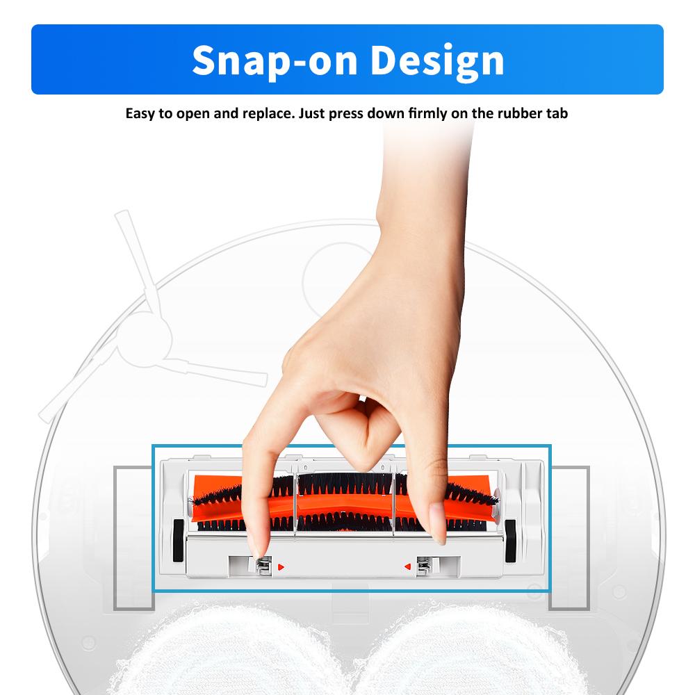 Housse de Brosse Rouleau Pour Aspirateur Robot Laveur Xiaomi Mijia 1C 2C 1T STYTJ01ZHM STYTJ02ZHM Mop 2 Pro+ Pour Dreame F9 Pièce de Capuchon de Brosse