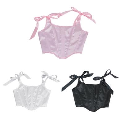 Elegant Solid Color Corset for Women Ladies Dress Corset Fashion Female Stretch Rope Waist Trainer for Prom Party