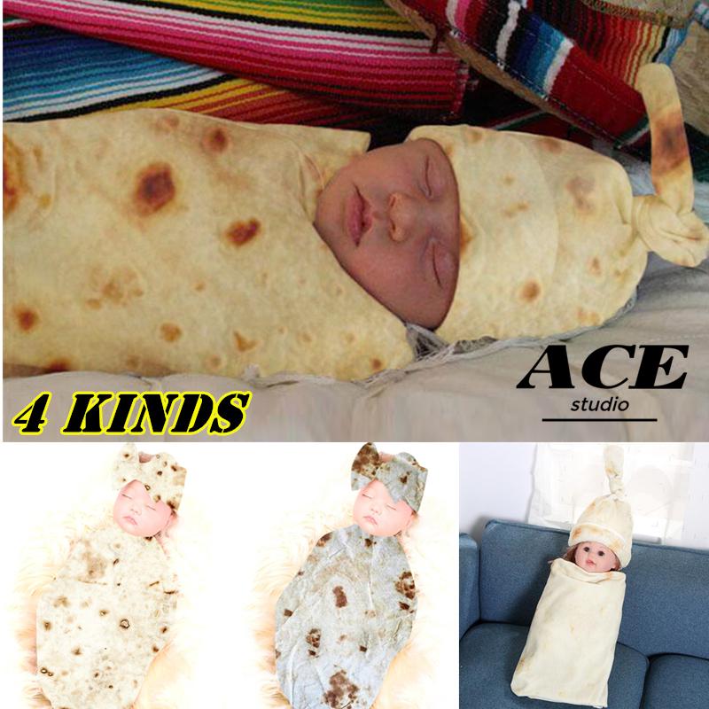Toddler Burrito Blanket Flour Tortilla Swaddle Blanket Sleeping Swaddle Wrap Set